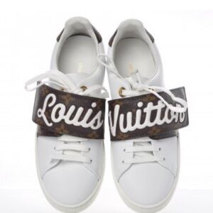 Authentic Louis Vuitton Monogram Strap Front Row Low Top Sneakers